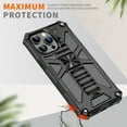 Case for iPhone 16 Pro Max Heavy Duty Cover with Kickstand Magnetic Car