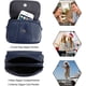 thumbnail image 3 of RV Bolso cruzado de moda para mujer - Bolso de teléfono de cuero genuino - Bolso de hombro pequeño - Bolso de billetera de tres cremalleras de gran capacidad - Bolso de hombro con correa ajustable brillar  Electrónica, 3 of 5