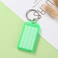 thumbnail image 2 of Coofanin Keychains 10 Pack Double Ring Clamshell Colored Plastic Sorting Label Key Chain Hotel Roomkey Chain Goods Double Label (Green ), 2 of 5