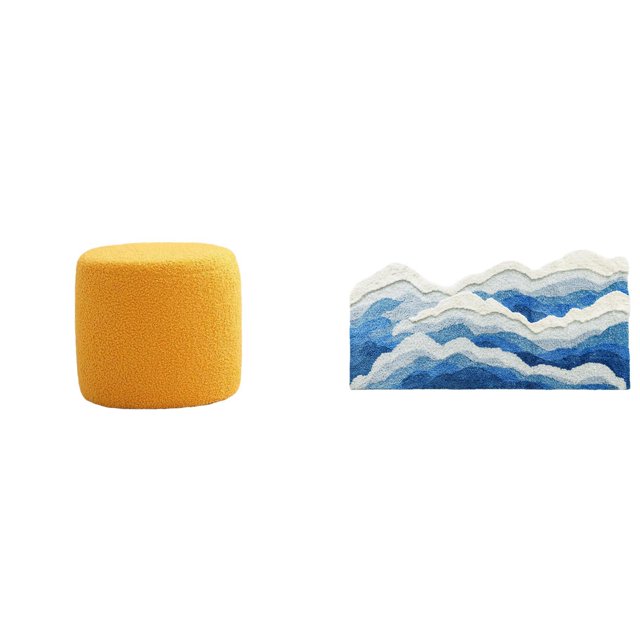 Escabel,Taburete pequeño,otomana,taburete de sofá,taburete de té,Taburete cúbico para los pies,ideal para dormitorio o baño.,Alfombra de área,Alfombra de área para sala de estar o