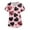 Watermelon Red #003, variant on Valentine Day Nursing Scrubs Womens V Neck Quick Dry Short Sleeve Cute Scrubs Love Heart Print Plus Size Uniforms with Pockets Watermelon Red 5XL