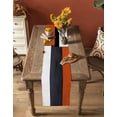thumbnail image 5 of Burnt Orange Black Grey Table Runner 60 Inches, Geometric Modernism Color Block Bed Runner Dresser Scarves Tabletop for Indoor Outdoor Parties/Ceremony/Banquet, 13" x 60", 5 of 8