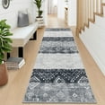 thumbnail image 2 of Garvee 2'x6' Runner Rug Vintage Boho Geometric Kitchen Rug Non Slip Bedroom Runner Rugs for Laundry Room, Gray, 2 of 6