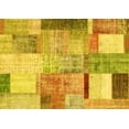 thumbnail image 1 of Ahgly Company Indoor Rectangle Patchwork Yellow Transitional Area Rugs, 8' x 10', 1 of 4
