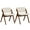 Walnut & Beige, variant on Gymax Set of 2 Dining Chairs Folding Kitchen Chair w/ Rubber Wood Legs Padded Seat Natural & Beige