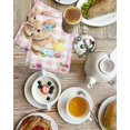 thumbnail image 4 of Happy Easter Kitchen Dish Towels for Drying Dishes Set of 3, Cute Rabbits Daisy Flowers Leaves Eggs Pink Plaid Waffle Weave Microfiber Hand Tea Bathroom Towels Quick Dry & Absorbent Towel 15.7x23.6, 4 of 7