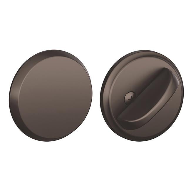 OneSided with Outside Plate Deadbolt OilRubbed Bronze