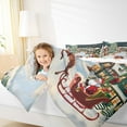 thumbnail image 4 of Homewish Santa Claus Deer 3 Pieces Queen Comforter Set for Teens Kids Children,Happy Xmas Ultra Soft Bedding Sets,Merry Christmas Bedding Comforter Set Breathable,Breathable Home Decor,Reversible, 4 of 8