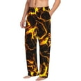 thumbnail image 6 of Xecao Orange Lightning Print Men's Straight Lounge Pajama Pants - The Ultimate in Comfortable Sleepwear-X-Large, 6 of 6