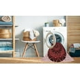 thumbnail image 2 of Ahgly Company Machine Washable Indoor Square Transitional Dark Red Area Rugs, 7' Square, 2 of 7