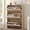 Natural Wood, variant on EastVita Adjustable Wooden Shoe Organizer Storage Cabinet with 2 Flip Drawers for Entryway Hallway Living Room Natural Gray