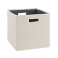 thumbnail image 2 of Linon Galli 1.19 Gallon Fabric Storage Bin, Ivory, 2 Count, 2 of 5