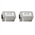 thumbnail image 1 of 2X Acoplador Blindado RJ45 Hembra A Hembra CAT6A Acoplador Ethernet en Línea Adaptador Extensor Ethernet Cable Ethernet, 1 of 5
