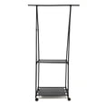 thumbnail image 5 of Rolling Garment Laundry Rack, Garment Rack on Wheels, Rolling Garment Stand for Clothes, with 2-Tier Storage Shelves and 2 Coat Hanging Rod, Shoe Clothing Storage Shelves, 5 of 8
