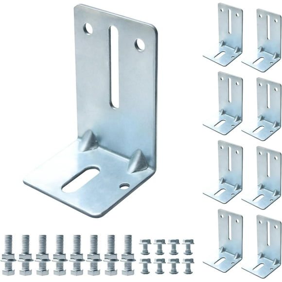 shiyou-Heavy Duty Steel Garage Door Track Jamb Bracket Set, J6 Reinforcement Strut Brackets for Secure and Durable Garage Door Support, Universal Fit, Rust-Resistant, Easy Installation(8pcs)