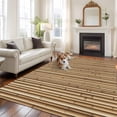 thumbnail image 2 of Country Farmhouse Area Rugs 5'x8', Washable Small Throw Rugs for Classroom Bedroom, Vintage Plants Lines Pattern Brown Indoor Outdoor Rug Non-Slip Low Pile Carpet Runner Reversible Floor Mats, 2 of 8