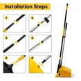 thumbnail image 6 of Yocada Heavy Duty Broom and Dustpan 2+1 Set 54" Iron Pole for Household Commercial Yellow&Black, 6 of 7