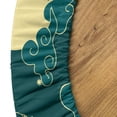 thumbnail image 5 of Ambesonne Zodiac Fitted Round Tablecloth, Star Moon Cloud Astrology, 56"- 60" Diameter, Dark Teal and Pale Yellow, 5 of 5