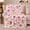 Berry Tarts And Heart decorative motif, variant on Heart Gift Boxes With Roses And decorative motif, Soft Flannel Blanket with Romantic decorative motif Collage Print, Housewarming Gift and Home Decor for Bedroom and Living Room