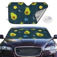 thumbnail image 2 of Uemuo Avocado in Space Pattern Accordion Car Windshield Sun Shade, Foldable Reflective Sun Visor for Car, Reflector Windshield Sunshade-Medium, 2 of 7