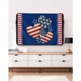 thumbnail image 5 of 4th of July Outdoor TV Cover 70 to 75 Inch Weatherproof, American Flag Independence Day Vintage 600D Oxford TV Covers with Waterproof Zipper, Outside Flat TV Screen Protector Size 68"W x 42"H x 4.5"D, 5 of 7