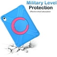 thumbnail image 6 of SaniMore Case for Apple iPad 10.9 Inch 10th Generation (Model number: A2757 A2777), [360 Rotating Stand] [Full-Body Shockproof] Lightweight Rugged Protective Covers for Kids, Blue + Rose, 6 of 8