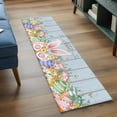 thumbnail image 3 of 2'x6' Rug Runners for Hallways Kitchen, Easter Non Slip Entryway Beside Floor Carpet Runner, Spring Eggs Rabbit Ear Flowers Wooden Grain Washable Laundry Room Bedroom Throw Rugs Mat for Family Pet, 3 of 8