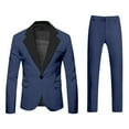 thumbnail image 5 of RUTAYY Men's Outfits Slim Fit Long Sleeve Suit and Pants Solid Color Everyday Wear Trendy Vacation Sets, 5 of 5