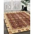 thumbnail image 2 of Ahgly Company Tapis d'Intérieur Ronds Abstraits Orientaux Rouges, 4 Pieds Rond, 2 of 6