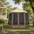 thumbnail image 1 of CazToi Pop Up Canopy Tent 6x6 FT, Hexagonal Outdoor Portable Shade Tent, 1 of 7