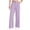 Light Purple, variant on Girls High Waist Draped Straight Leg Trousers Casual Suit Style Pants with Pleated Front and Functional Pockets