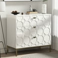 thumbnail image 5 of Mondawe Accent Storage Cabinet, Entryway Side Table with 3 Drawers, Modern Sofa Table Sideboard for Living Room Kitchen Bedroom,White, 5 of 8