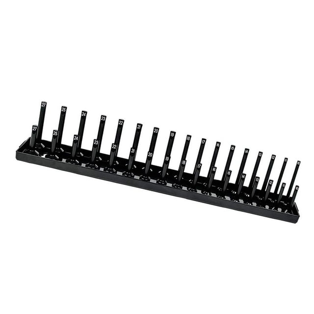 Organizadores de dados para caja de herramientas: para dados métricos perfectos para caja de herramientas 0.5 pulgadas negro Zulema Estante de la bandeja del zócalo