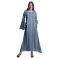 thumbnail image 1 of Moomaya Haut Aguichant à Manches Longues pour Femmes Col Classique Imprimé Tenue Décontractée d'Été, 1 of 5