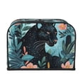 thumbnail image 2 of Haiem Black Panther Floral Illustration Print Toaster Covers 4 Slice Wide Slot,Bread Dust Cover & Fingerprint Protection,Bread Machine Cover,Appliance Covers, 2 of 7