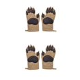 thumbnail image 4 of Bewildely Guantes para hornear Guantes para microondas Guantes aislantes Guantes aislantes de silicona de algodón, 4 of 6