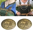 thumbnail image 1 of Broche , 2 piezas, juego de broche medieval, joyería nórdica para 2 piezas de oro Hugo Broche nórdico vikingo vintage, 1 of 7