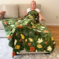 thumbnail image 5 of Nkmbld Thanksgiving Fleece Throw Blanket Yellow Maple Leaf Blanket Portable Flannel Blanket for Sofa, Couch, Chairs and Bed, 5 of 8