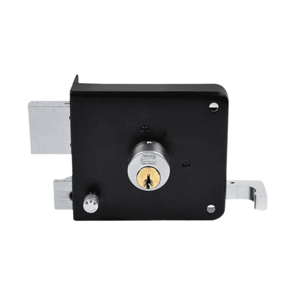 Cerradura Chapa Puerta Sobreponer Malubero, Negro