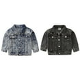 thumbnail image 5 of URMAGIC Denim Jackets Casual outfit Button Down Jean Coats Tops Toddler Fashion Outerwear 1-6Years, 5 of 10