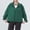 Army Green, variant on Women's Top Hooded Long Sleeved Elastic Cuff with Zippered Solid Color Coat Tops