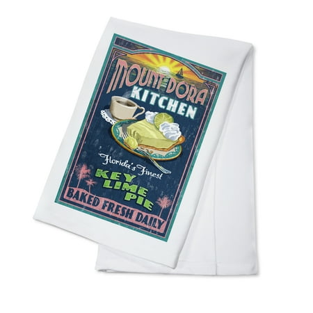 Mount Dora, Florida - Key Lime Pie Sign - Lantern Press Poster (100% Cotton Kitchen (Key Lime Pie Florida Keys Best)