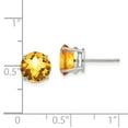 thumbnail image 2 of Primal Gold 14 Karat White Gold 8mm Citrine Checker Earrings, 2 of 4