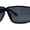 Shiny Black - Black, variant on Locs Oversized Mirror Lens Thin Plastic Gangster Rectangle Sunglasses Matte Black