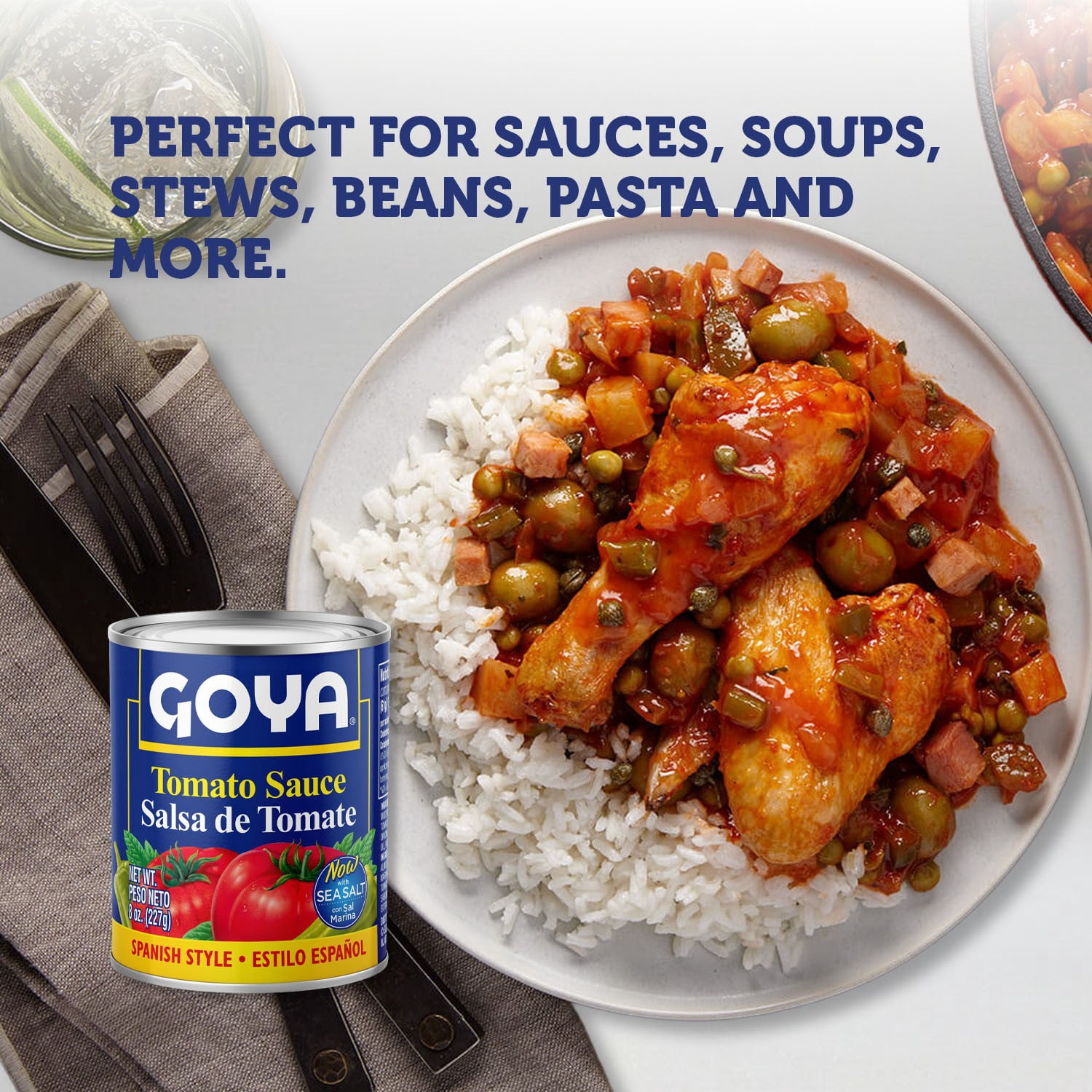 (8 pack) GOYA Spanish Style Tomato Sauce, 8 oz Can