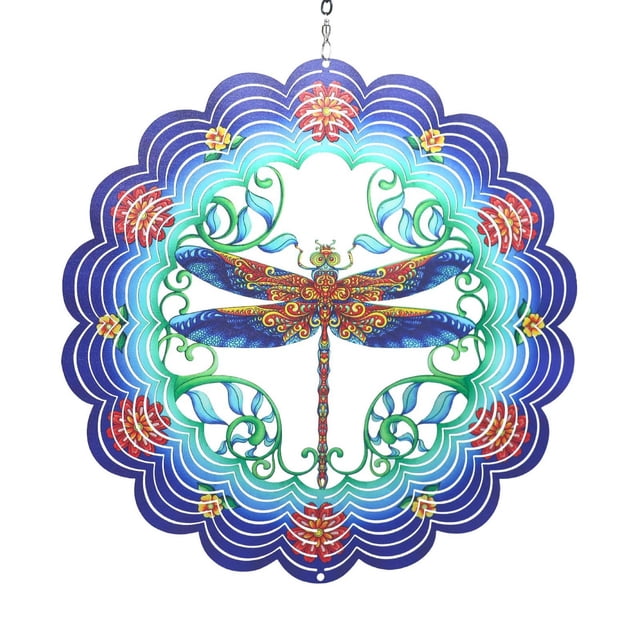 fheaev Owl Peacock Metal Wind Rotators Suspension Decoration Suitable For Decorating Outdoor Courtyards And Window Edges