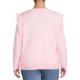 thumbnail image 3 of Heart N' Crush Women's Plus Size Ruffle Sleeve Sweater, 3 of 5