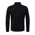 thumbnail image 4 of Men's Lightweight Fleece Full Zip Jacket Stand Collar Soft Warm Windproof Coat with Pockets for Outdoor, 4 of 4