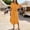 Orange, variant on Women Collar V Neck Short Sleeve Button Down Shirt Dresses Summer Tie Waist Flowy Beach Midi Dresses with Pockets