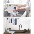 thumbnail image 5 of Coastal Navy Hand Towels Set, Waffle Weave Kitchen Towels 4 Pieces, Blue Starfish Coral Nautical Striped Microfiber Hair Face Bath Tea Towel Absorbent Quick Drying Cleaning Dish Cloths, 15.7"x23.6", 5 of 7